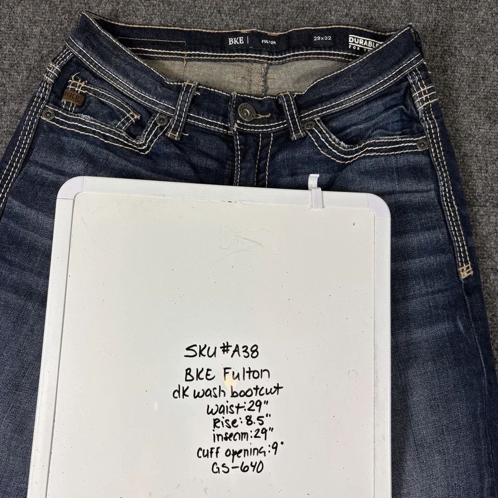 BKE Fulton Boot Stretch Jeans Mens 29x32‎ (fits 29x29) Performance Durable Denim